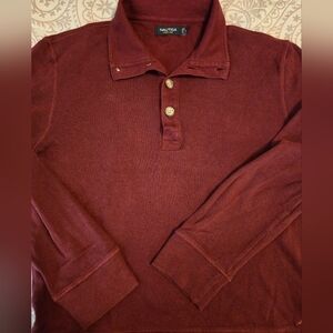 Nautica Men's Rich Burgundy Long Sleeve Shirt